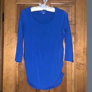 Motherhood Maternity Blue 3/4 Sleeve Tee Size S